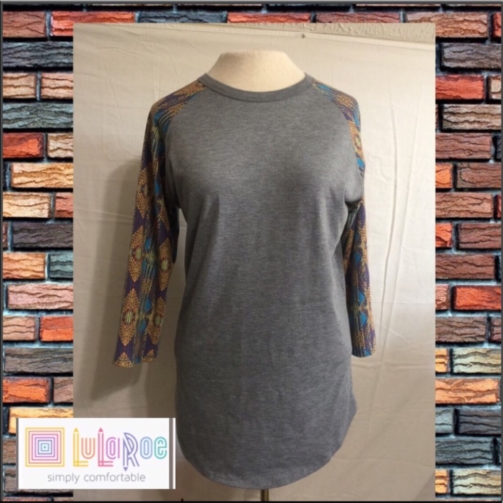 LulaRoe Ladies gray long sleeves Randy top size S